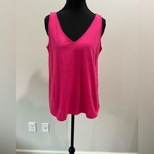 LOFT Pink V-Neck Tank Top